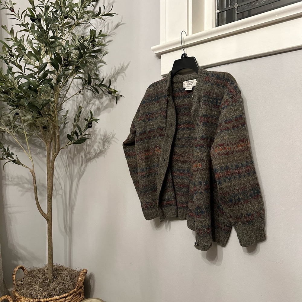 Amazing VTG 90s Wool Button Down Cardigan MADE IN SCOTLAND